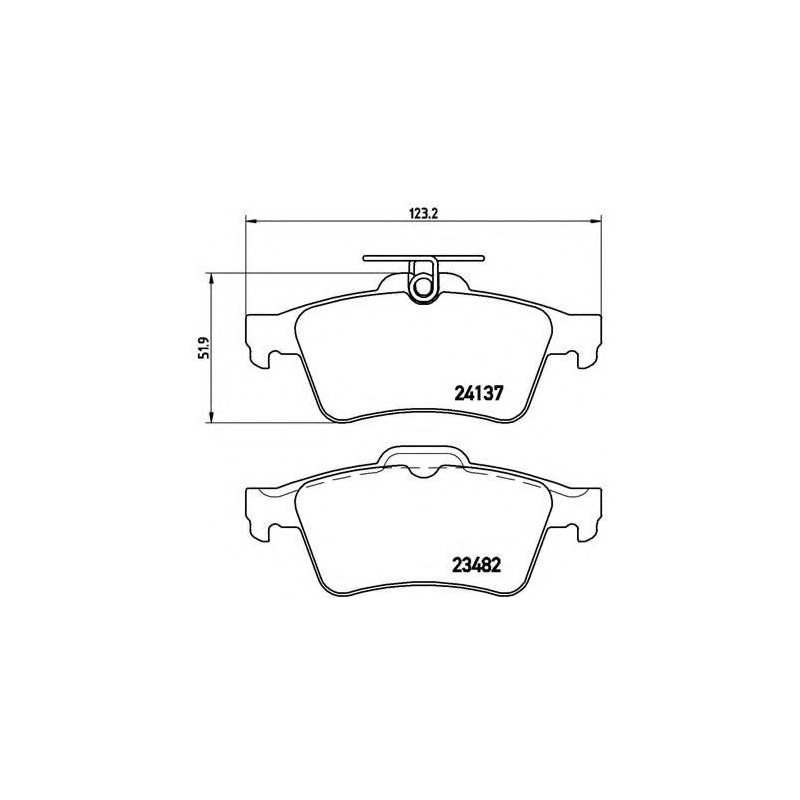 P 59 042 / Гальмівні колодки зад. Connect 02-13 / BREMBO P 59 042 / Гальмівні колодки зад. Connect 02-13 / BREMBO